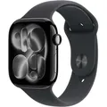 APPLE Watch Series 11 GPS 46mm Jet Black Aluminium Case mit Schwarzem Sportarmband - M/L