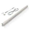 BRILONER - LED Leiste mit Ein/Aus-Schalter, neutralweiße Lichtfarbe, inkl. Steckerkabel, Unterbauleuchte Küche, LED Lichtleiste Küche, Schrankbeleuchtung, Küchenlampe, Lampe, 58,5x2,2x3 cm, Weiß