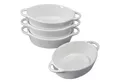 KVOTA Auflaufform 4-er Set oval 300ml MINI je 1 Portion, Keramik, Hochwertige Keramik