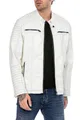 RedBridge Lederimitatjacke Urban Bikerjacke Steppjacke Kunstleder Schwarz Stehkragen mit Druckknopf