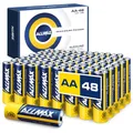 Allmax AA Mignon (LR6) Maximum Power Alkaline Doppel-A-Batterien (48 Stück) – Ultra-Langlebigkeit, auslaufsicheres Design, 10 Jahre Haltbarkeit, maximale Leistung (1,5 V)