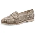 Tamaris Slipper Blockabsatz, Schlupfschuh, Businessschuh im angesagten Animal-Look beige 39 EU
