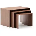 Kave Home 3-Satztisch Litto Holz Nussbaum