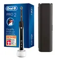 Oral-B PRO 2 2500 Elektrische Zahnbürste/Electric Toothbrush, mit 2 Putzmodi und visueller Andruckkontrolle für Zahnpflege, Reiseetui, Designed by Braun, schwarz