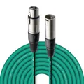 Stagg 10 m Hochwertiges XLR auf XLR-Stecker Mikrofon Kabel grün