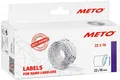 METO Etiketten für Preisauszeichner 22 x 16 mm weiß 6 Rollen à 1.000 Etiketten
