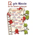 Geburtstag - Glückwunschkarte im Format 11,5 x 17 cm mit Umschlag - Marienkäfer,