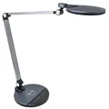 FeinTech LTL00620 LED Schreibtischlampe Ladefunktion kabellos induktives Laden Wireless Charging, Silbergrau, Grau Silberfarben