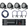 Showlite FLP-144 Scheinwerfer 4x Set inkl. Master Pro USB & Kabel