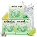 waterdrop® Lemon Lime - 36 zuckerfreie Drops mit prickelndem Limetten-Lemon Soda Geschmack - vitaminreicher Durstlöscher - spritzige Alternative zu Limonade, Sirup, Getränkepulver & Flavour Drops