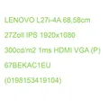 LENOVO L27i-4A 68,58cm 27Zoll IPS 1920x1080 300cd/m2 1ms HDMI VGA (P) 67BEKAC1EU