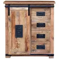 Mr. Deko Kommode, Braun, Holz, Echtholz,Mangoholz, Holz Optik, 4 Schubladen, einzeln stellbar,Rechteckig, eckig, 90x100x45 cm, Wohnzimmer, Kommoden & Sideboards, Kommoden