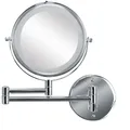 Kleine Wolke Kosmetikspiegel Brilliant Mirror mit 5-facher Vergrößerung und LED Beleuchtung, Größe: 25 x 27 x 3,5 cm, Material: Metall/Glas/LED
