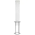 Relaxdays Fischsäule für Gartenteich Transparent,Grau