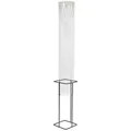 relaxdays Fischturm Fischsäule für Gartenteich, XXL grau|weiß 22 cm x 150 cm x 22 cm