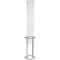 Relaxdays Fischsäule, Transparent, Kunststoff, Metall, 22x150x22 cm, Gartenzubehör, Gartendeko