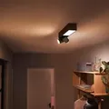 Philips Hue Centris 2er-Spot Deckenleuchte mit Cross Design in Schwarz - RGBW multicolor Licht