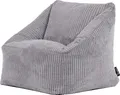 icon Sitzsack Bean Bag Flauschig Für Kinder Natalia, Grau, Cord Kindersitzsack, Groß, Sitzsack Sessel Kinder mit Füllung - Hergestellt in Deutschland