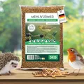 Koi-Herdecke getrocknete Mehlwürmer 5kg, natürliches Insektenfutter, Reich an Proteinen und Nährstoffen, Futter für Vögel, Fische, Nager und Reptilien - Hühner & Schildkröten