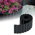GARDENIX Rasenkante Kunststoff 9m, Höhe 10 cm - Beeteinfassung Gewellte für Blumenbeet - Beetumrandung Kunststoff Anthrazit, Beetbegrenzung, Flexibel, Wetterbeständig, Einfache Montage
