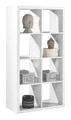 Raumteilerregal STYLE, B 77 x H 147 x T 38 cm, Weiß, 8 offene Fächer, 4 Etagen