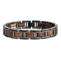 HOLZKERN Herren-Armband Edelstahl mit Holz Acoustic Walnuss/Antik-Silberfarben modisches Armband für Männer 9120078334201