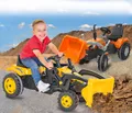 Trettraktor mit Frontlader Power Drag orange