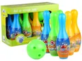 Leantoys Bowling Set 6 Bowling Pins + Bowling Ball Sportspiel