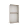 Marmex Kleiderschrank ohne Türen TRES 01, Garderobenschrank mit Zwei Kleiderstangen, offener Kleiderschrank 100x206x51 cm, für Schlafzimmer, Ankleideräume, graubeige Cashmere (100x206x51 cm)