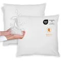 sleepling Federkissen, Füllung: Daunen- und Federn, Bezug: 100% Baumwolle, Seitenschläfer, Rückenschläfer, Bauchschläfer, einzeln oder als Set weiß 50 cm x 50 cm