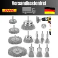 Messingbürsten-Set | 12-teilig | Rostentferner für Bohrmaschine