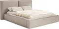 Selsey Tilves – Polsterbett 200x200 mit Bettkasten, Lattenrost, Chenille, beige