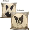 Mars & More Gobelin Kissen beidseitig mit französischer Bulldogge ca. 45 x 45 cm