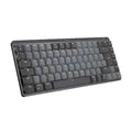 MX Mechanical Mini Grafit, Linear-Switches (Leise), DE-Layout (Qwertz), Logi Bolt Adapter, Bluetooth, USB-C, Unterstützt von Logi Options+
