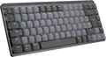 Logitech MX Mechanical Mini (Linear) Bluetooth, Funk Tastatur Deutsch, QWERTZ Graphit Abnehmbares Kabel, Beleuchtet