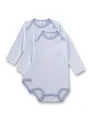 Sanetta Baby-Body (Doppelpack) langarm blau-weiß Streifen | Hochwertiger und nachhaltiger Body für Jungen aus 100% Bio-Baumwolle.