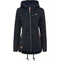 Ragwear Funktionsjacke ZUZKA stylische Übergangs-Outdoor-Jacke Water repellent coating blau M (38)