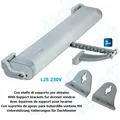 LIWIN 250N 230V GRAU + HALTERUNGEN FÜR OBERLICHT Dachfenstermotor Kettenmotor
