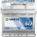 VARTA Automotive DYNAMIC SLI (C30) 12V 54Ah 530A - Nassbatterie KFZ mit Standardausstattung & ohne Start-Stopp System - Starterbatterie für einfachen Energiebedarf - Bleisäurebatterie wartungsfrei