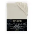 Devior Spannbettlaken aus 100% Nicki-Plüsch mit Cashmere-Touch, 190 g/m2 mit Einlaufschutz, Nicki, Gummizug: Rundumgummizug, für Standardmatratzen bis 22cm - Spannbettlaken 180 x 200 cm kuschelig beige 180 cm x 200 cm