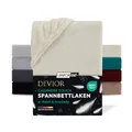 Devior Cashmere Touch Spannbettlaken, Natur, 180x200-200x200 cm – Flauschig weich & wärmend – Mikrofaser mit 190 g/m²– Winter-Spannbetttuch für Topper & Matratzen – Oeko-TEX Zertifiziert