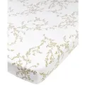 Meyco Baby Spannbettlaken Branches Sand, Jersey, Gummizug: Rundum, 75x95cm beige 75 cm x 95 cm