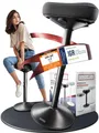 CLOUVOU Nexus Bürohocker [DAS ORIGINAL] Sitzhocker für mehr Rücken Fitness, Höhenverstellbar 47-64cm, Ergonomischer Wackelhocker (Schwarz)
