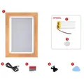 WaveShare 7.3inch ACeP 7-Color E-Paper Solid Wood Photo Frame 800x480 with Batteries