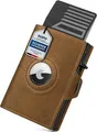 RFID Slim Wallet mit Münzfach | Pop-up-Kartenetui | Airtag Wallet für Herren