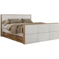 MKS Boxspringbett, Weiß, Textil, 2-Sitzer, H3, Rechteckig, 120x200 cm, Oeko-Tex®, Schlafzimmer, Betten, Boxspringbetten