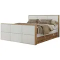 Boxspringbett mit Bettkasten Albero 2 King Duo , weiß , Maße (cm): B: 128 H: 113