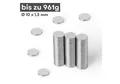 MaajeeKuto Magnet Neodym Scheibenmagnet 10x1,5mm N42 Supermagnet Ni-Cu-Ni 961g Haftkraft (10-St)