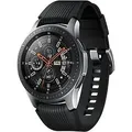 Samsung Galaxy Watch 46 mm silber am Silikonarmband schwarz [Wi-Fi]