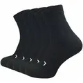 GAWILO Laufsocken für Herren mit Kompression und Polsterung in bunt, schwarz & weiß (5 Paar) Anatomisch korrekt für den linken und rechten Fuß gestrickt schwarz 47-50